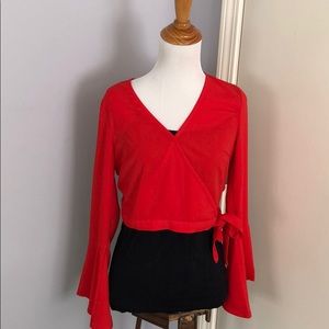 Skies are Blue wrap around crop top
J